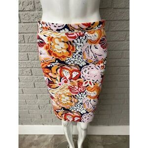 J. McLaughlin Hale Women Reversible Floral / Houndstooth Pencil Skirt Size M